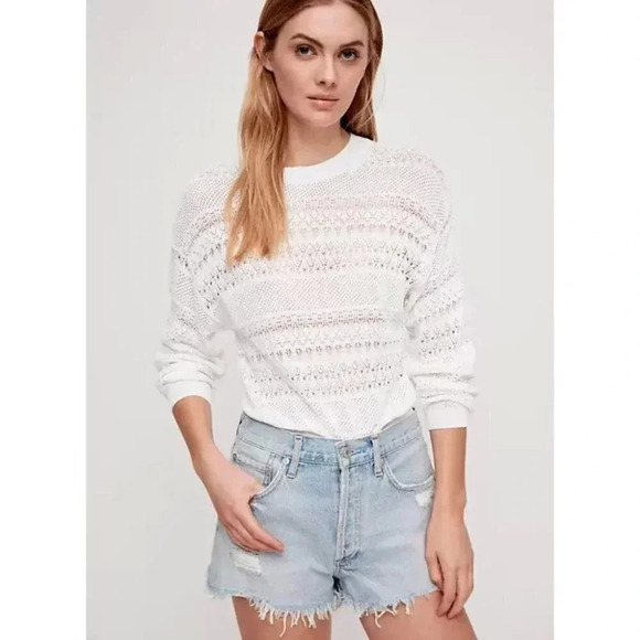 Aritzia  Wilfred Livvie Pointelle Sweater - Picture 1 of 16
